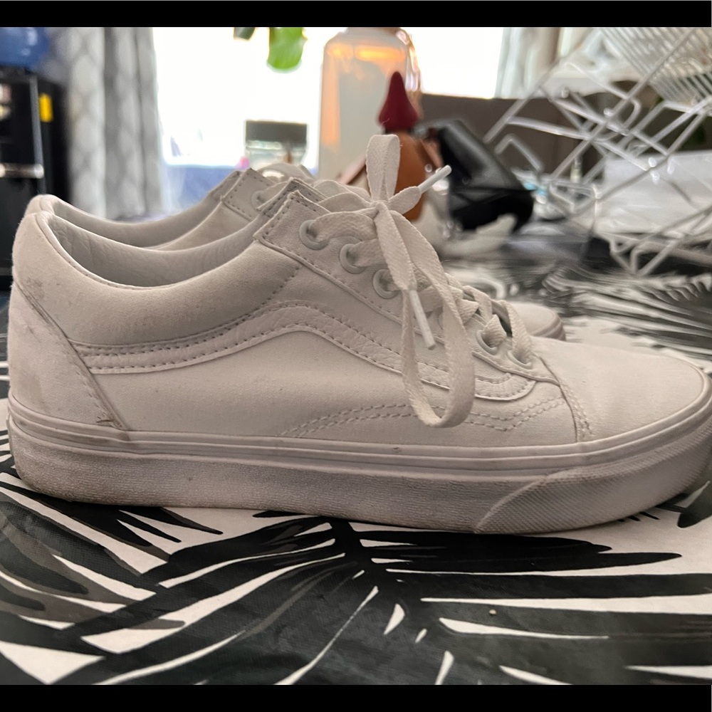 Old Skool White Vans
